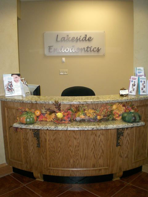 Interior photo: Frisco TX Endodontics front desk