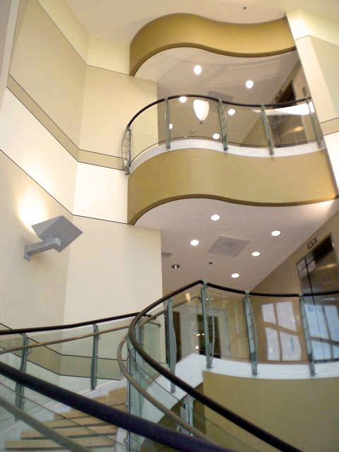 Photo: Frisco TX Endodontics building's interior, lighted stairway